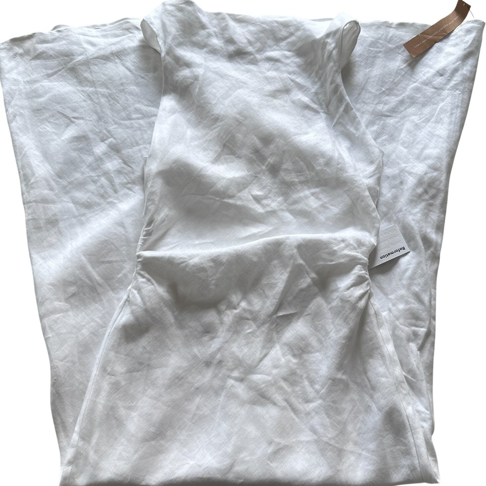 NWT Reformation Cassette White Linen Maxi Dress LWD Size 2 - Picture 5 of 9